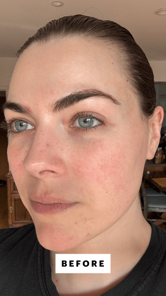 DallAsen before applying he Silver Mirror Signature Facial Mask Set